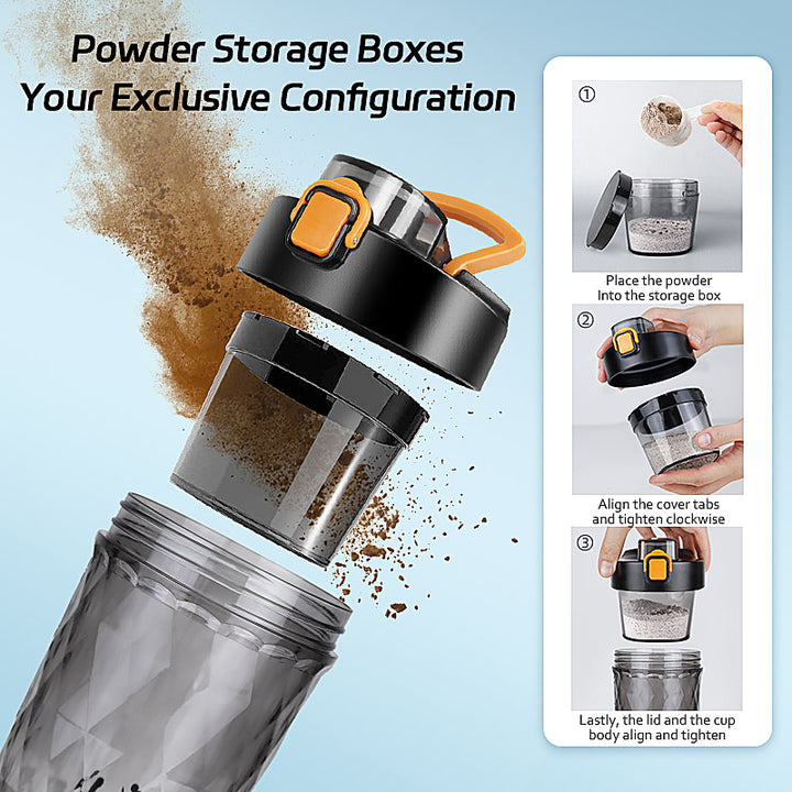 Premium 650ML Electric Protein Shaker Bottle – Automatic Mixing Cup with 7500RPM Motor – USB Rechargeable Blender for Smooth 