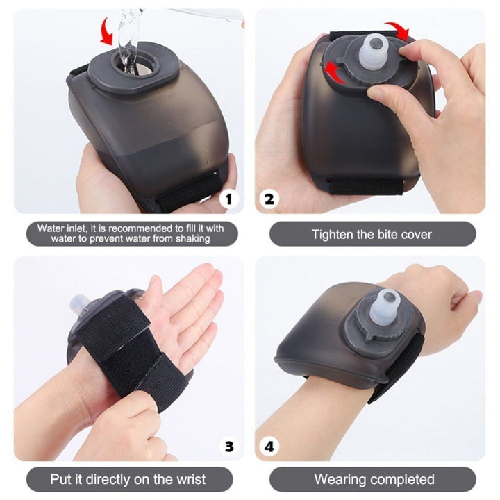 Premium Mini Running Wrist Water Bottle Holder – Soft Flask Hydration Pack for Marathon, Fitness, Cycling, Climbing, 