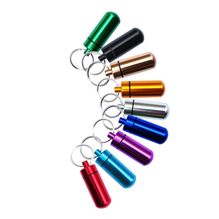 Premium Portable Waterproof Aluminum Pill Box – Compact Medicine Organizer for Tablets, Vitamins, Fish Oils, and Pills 