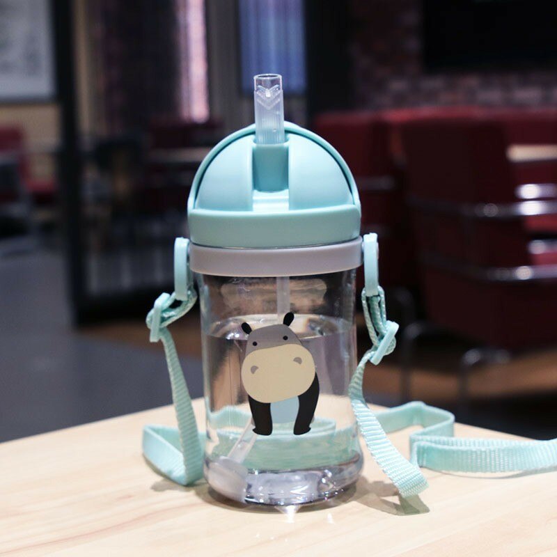 Premium 350ml Kids Drinking Cup – Wide Caliber, Spill-Proof Feeding Bottle with Straw & Gravity Ball, Durable & Easy for 