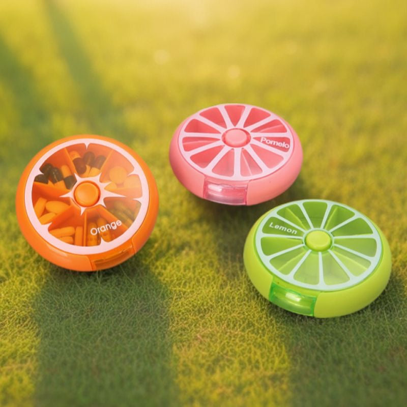 Premium Mini Travel Vitamin Pill Box – 7-Day Organizer, Small Portable Container for Pills, Medicine, Fish Oils, and Tablets 