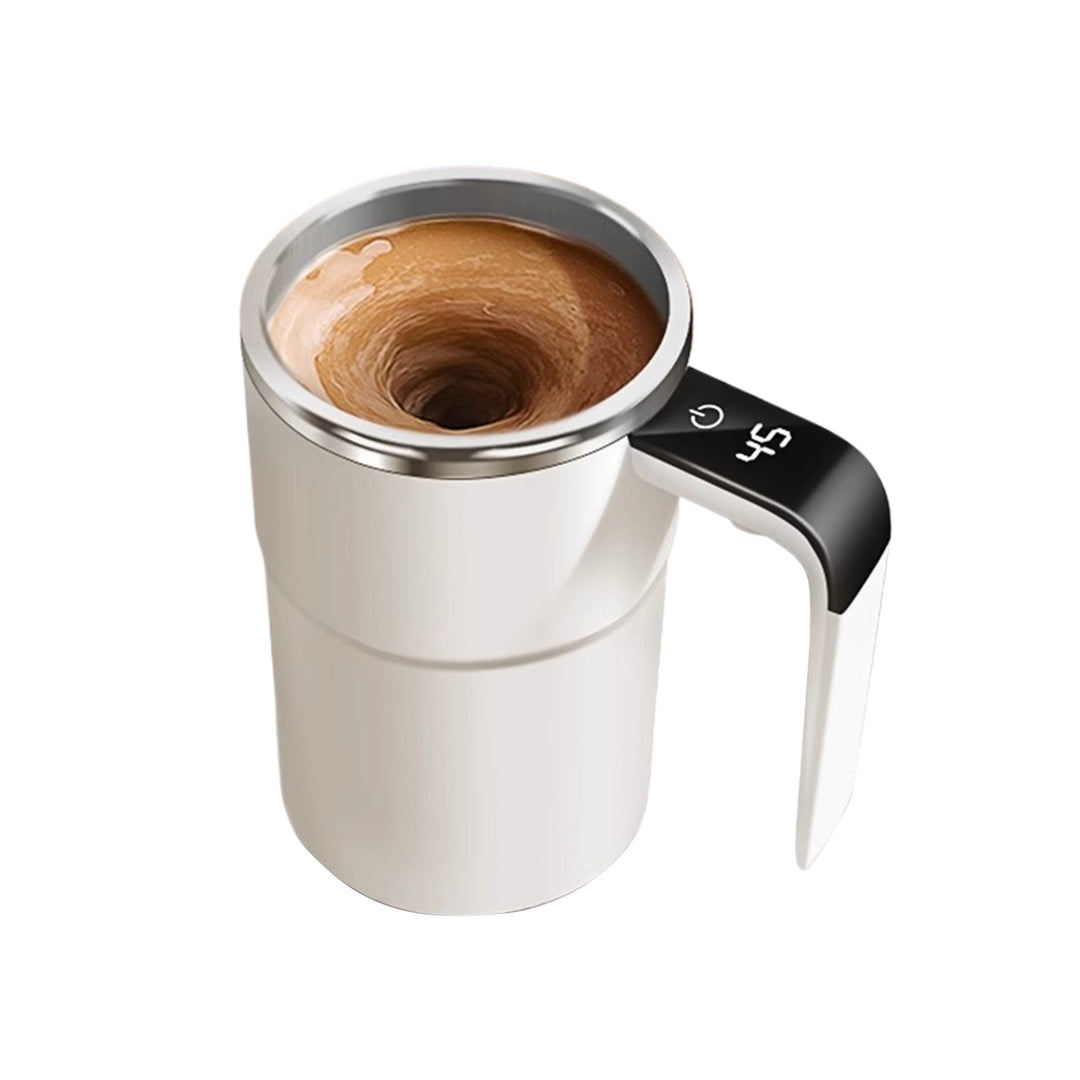Premium Self Stirring Magnetic Mug – USB Rechargeable Smart Coffee & Tea Cup with LCD Temperature Display – Automatic 