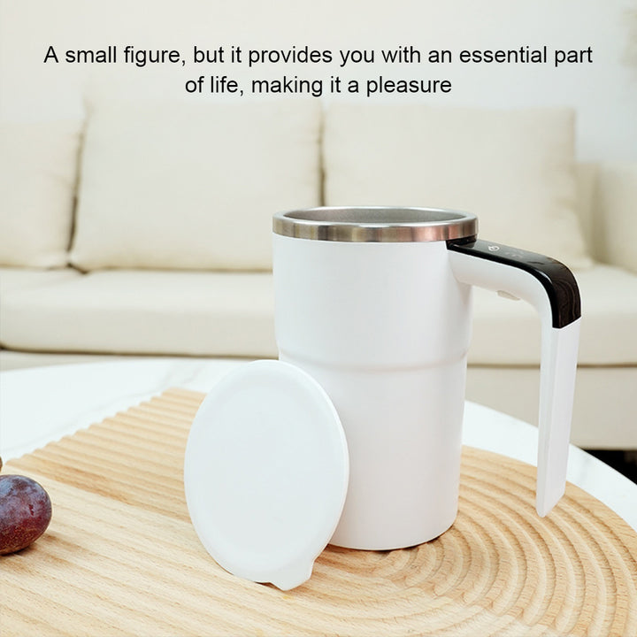 Premium Self Stirring Magnetic Mug – USB Rechargeable Smart Coffee & Tea Cup with LCD Temperature Display – Automatic 