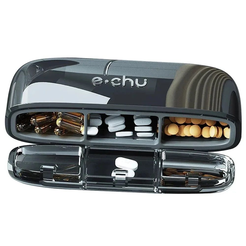 Premium Portable Pill Organizer – 3 Times A Day Medicine Box, Travel-Friendly, Compact Design with Waterproof Seal, Food