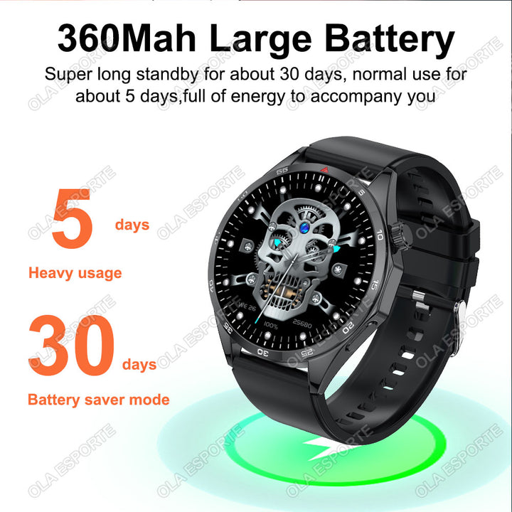 Premium Bluetooth Call Smartwatch for Men - ECG+PPG Health Monitoring, IP67 Waterproof, Heart Rate & Blood Pressure Tracker, 