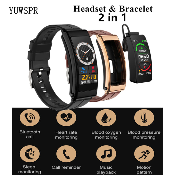 Premium Bluetooth Smart Fitness Watch – Heart Rate, Pedometer, Sports Tracker, Fitness Band for Men & Women, Talk Bluetooth 