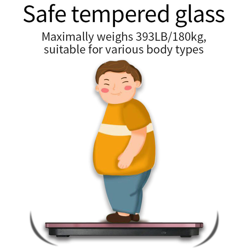 Premium Smart Digital Body Weight Scale – Wireless Fat Analyzer with Smartphone App, Tempered Glass Design, Available in, 