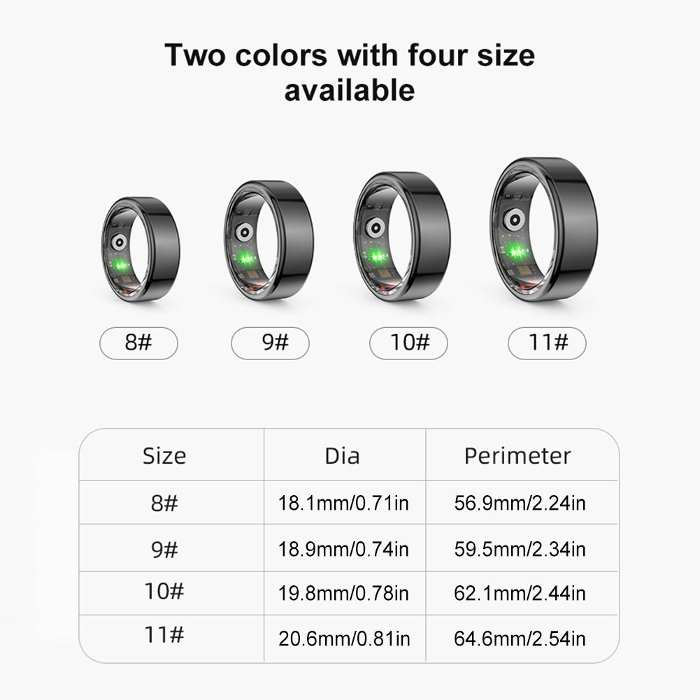 Premium Smart Ring for Health Monitoring – Military Grade Titanium, Waterproof IP68 & 3ATM, Multi-Sport Modes, Heart Rate &