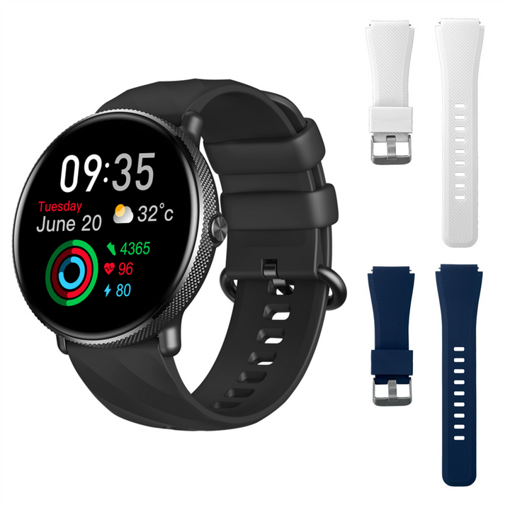 Premium Fitness Smartwatch with AMOLED Display, Voice Calling, Heart Rate & Blood Oxygen Monitor, Waterproof, 316L Stainless 
