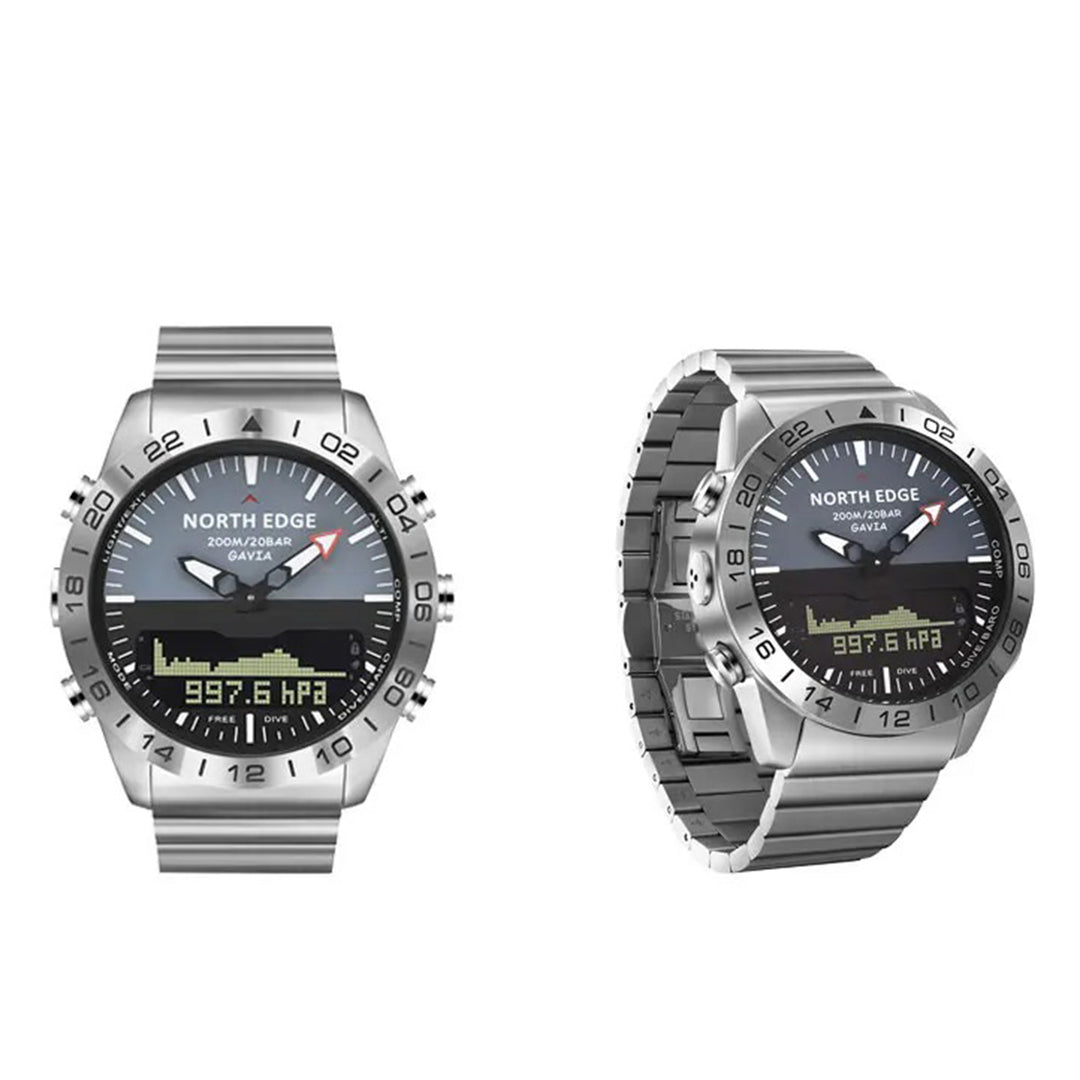 Premium Military Dive Watch for Men – 200M Waterproof, Altimeter, Compass, Barometer, Digital Clock, Thermometer, Pedometer, Stopwatch, Countdown Timer, EL Backlight - StrengthXPhysiotherapy