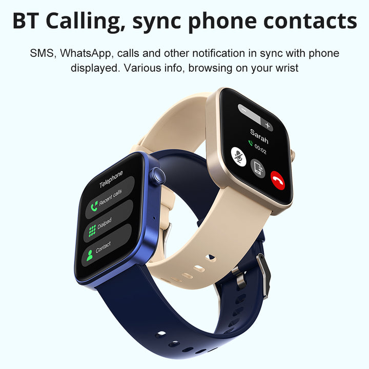 Premium Voice Calling Smartwatch – 1.9" Health Monitoring, IP68 Waterproof, Smart Notifications, Fitness Tracking, Voice 