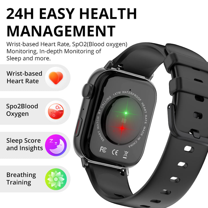 Premium Voice Calling Smartwatch – 1.9" Health Monitoring, IP68 Waterproof, Smart Notifications, Fitness Tracking, Voice 