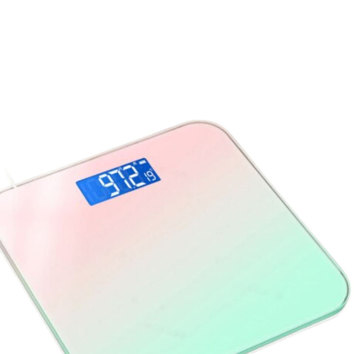 Premium Gradient Color Intelligent LCD Electronic Scale – Digital Display Glass Weight Scale, Accurate 0.2-180kg Measurement,