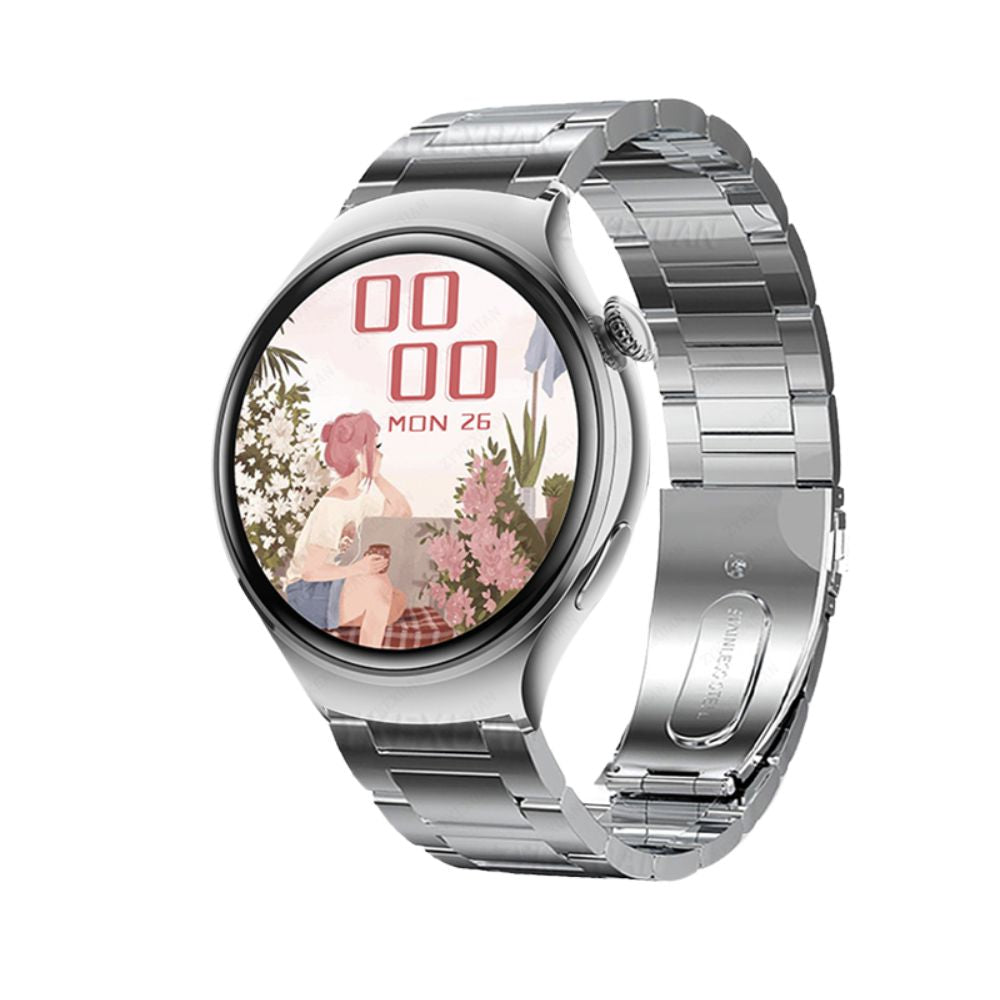 Premium Smartwatch for Women - AMOLED Display, Bluetooth Calling, NFC, GPS, IP68 Waterproof, Multiple Sports Modes, Heart 