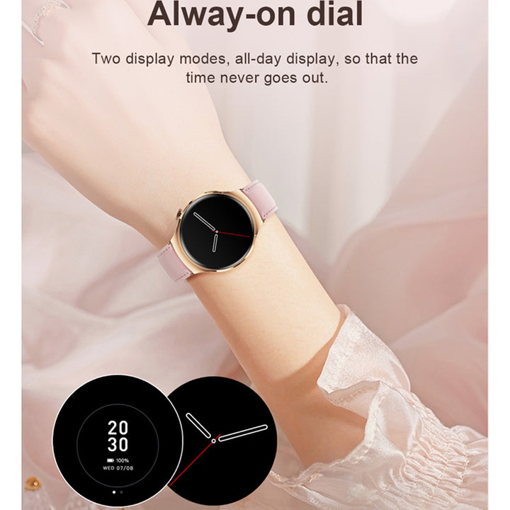 Premium Smartwatch for Women - AMOLED Display, Bluetooth Calling, NFC, GPS, IP68 Waterproof, Multiple Sports Modes, Heart 