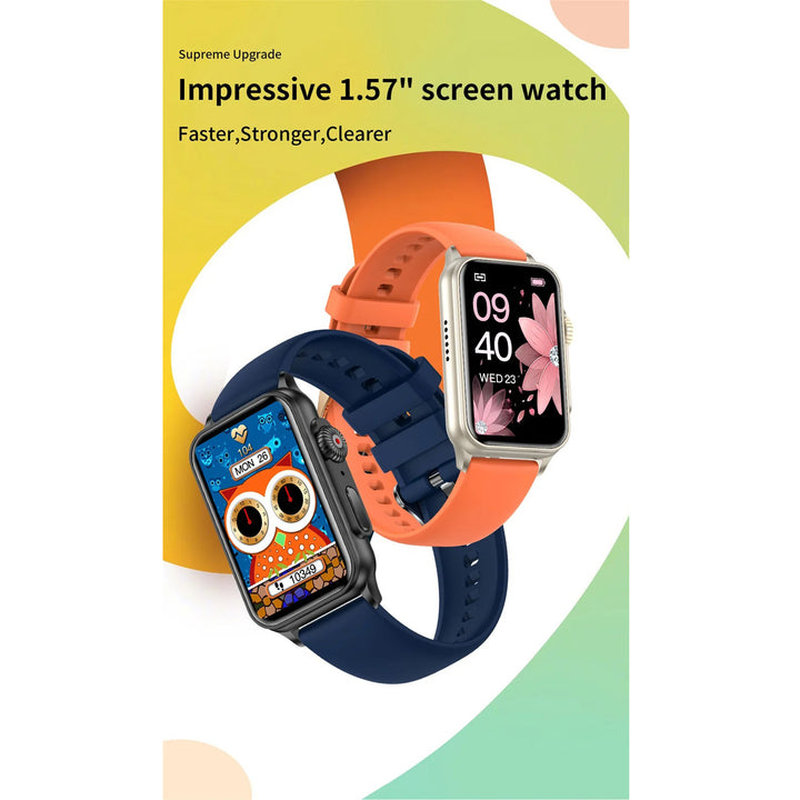 Premium Bluetooth Call Smartwatch for Men & Women – AI Voice Assistant, Fitness Tracker, 1.57" HD Screen, IP67 Waterproof, Heart Rate, Blood Oxygen, Sleep Monitoring, Music Control, Android & iOS Compatible - StrengthXPhysiotherapy