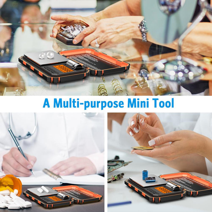 Premium Digital Pocket Scale – 200g Capacity, 0.01g Precision, Multi-Unit Conversion, Calibration Weight Included for Food, 