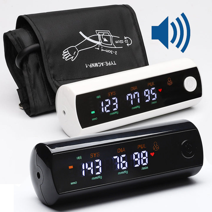 Premium Rechargeable Blood Pressure Monitor – Large LCD Screen, Russian Voice, Digital Arm Sphygmomanometer, LI-ION 