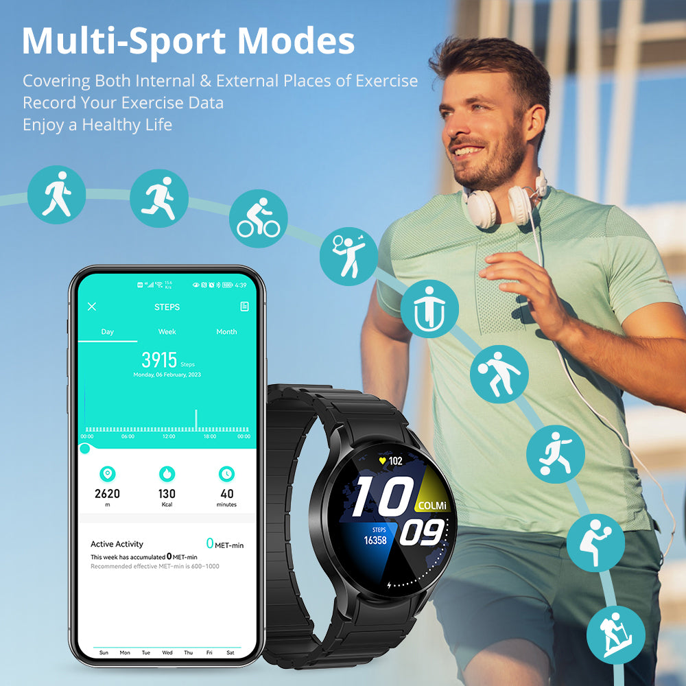 Premium AMOLED Smartwatch with AI, Bluetooth Calling, 100+ Sports Modes, IP68 Waterproof, Prayer Alerts, Health & Fitness 