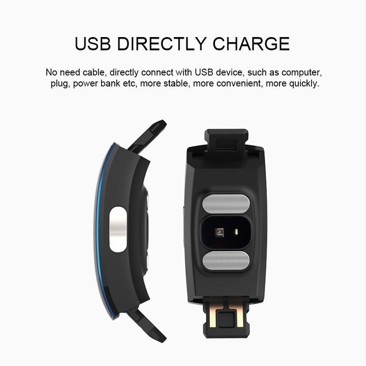 Premium Smart Wristband – Body Temperature Monitoring, ECG+PPG, Heart Rate, Blood Pressure, Color OLED Display, IP67  