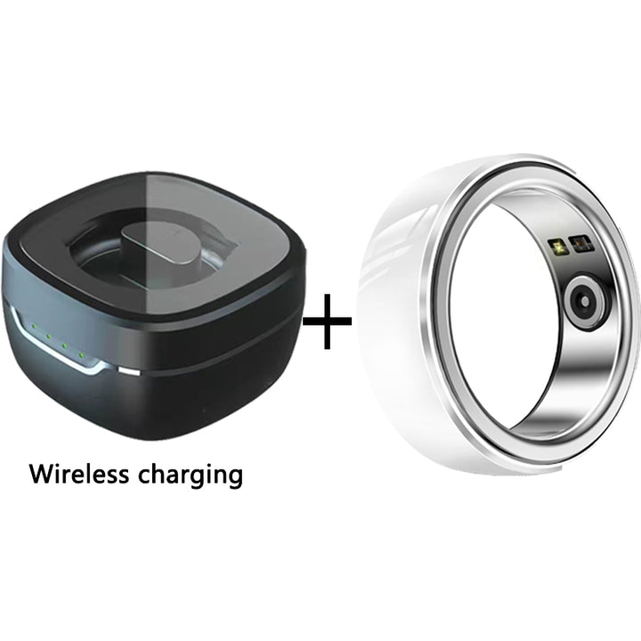 Premium Smart Fitness Ring with Charging Case - Heart Rate, Sleep & Health Monitoring, Blood Oxygen Detection, IPX8 