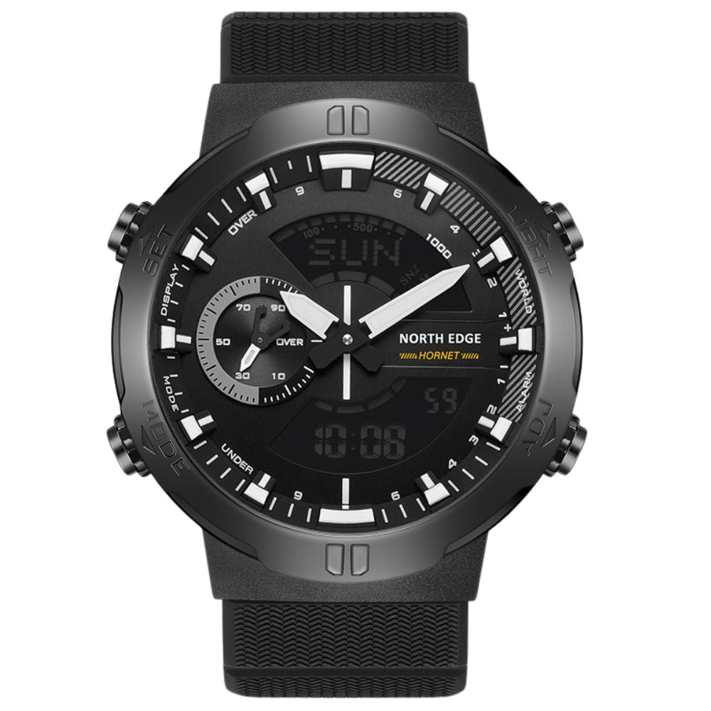 Premium Military Smartwatch for Men – Waterproof 50m, Speed Stopwatch, World Time, Coun Case, Backlit, Replaceable Stratdown 