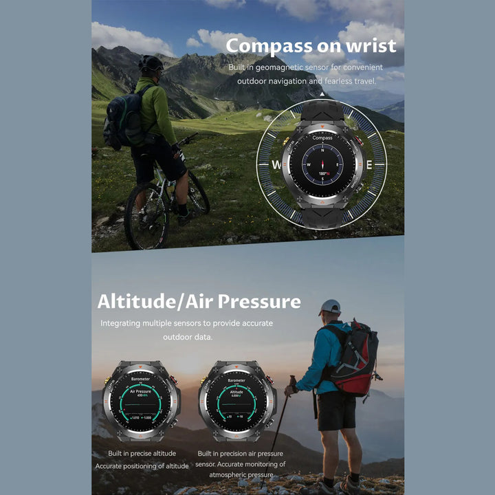 Premium Waterproof Sports Watch for Men and Women – 50M Waterproof, Dual Time, Pedometer, Stopwatch, Alarm, Countdown, Shockproof, EL Backlight, Lightweight Military Clock - StrengthXPhysiotherapy