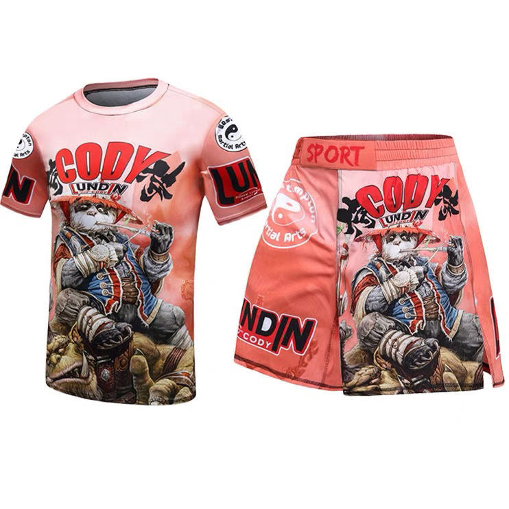 Premium MMA Boxing Training Set – UFC Fighting Suit for Men, Women & Children, Breathable Quick Dry Sports Wear, Short 