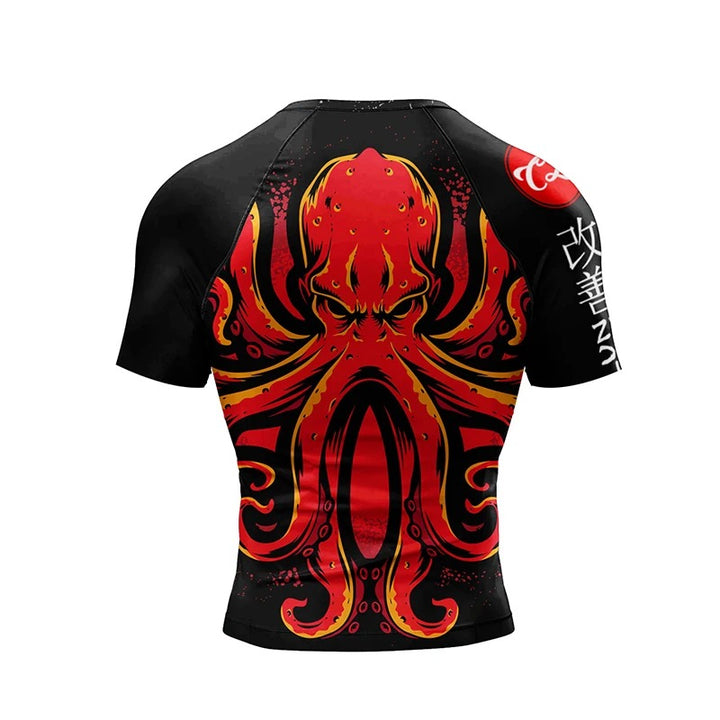 Premium Jiu Jitsu Rash Guard Set – 4-Piece MMA Sportswear Kit for Men, Includes Kimono T-shirt, Pants, Muay Thai Shorts, and BJJ Compression Gear for Gym, Boxing, and Training - StrengthXPhysiotherapy