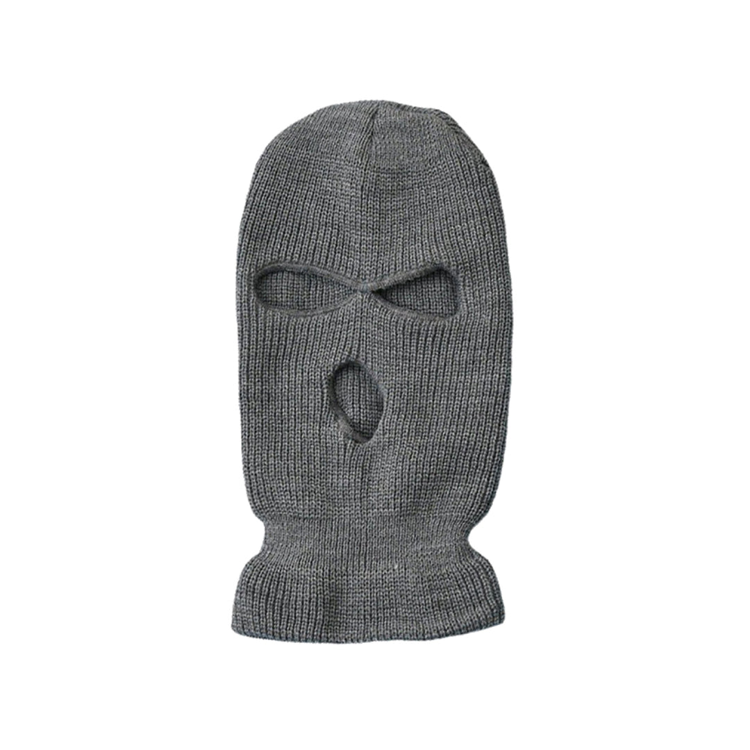 Premium Windproof Full Face Ski Mask – Men’s Wool Balaclava with 3 Holes, Warm Knit Winter Hat, Custom Embroidery, 16 Color