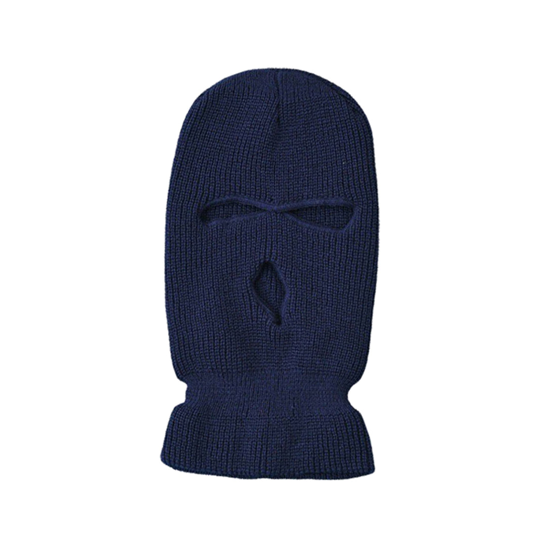 Premium Windproof Full Face Ski Mask – Men’s Wool Balaclava with 3 Holes, Warm Knit Winter Hat, Custom Embroidery, 16 Color