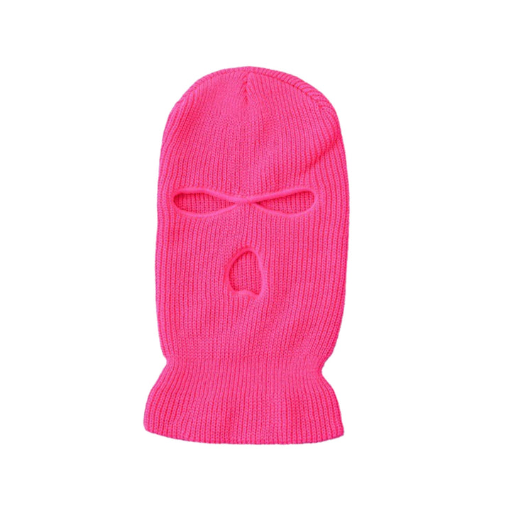 Premium Windproof Full Face Ski Mask – Men’s Wool Balaclava with 3 Holes, Warm Knit Winter Hat, Custom Embroidery, 16 Color