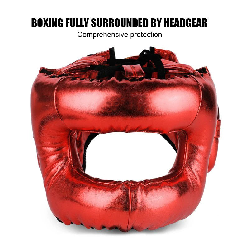 Premium Boxing Helmet – Muay Thai, Kickboxing, Sanda Training Headgear, Protective Head Protector Guard for Gym & Combat Sports - StrengthXPhysiotherapy