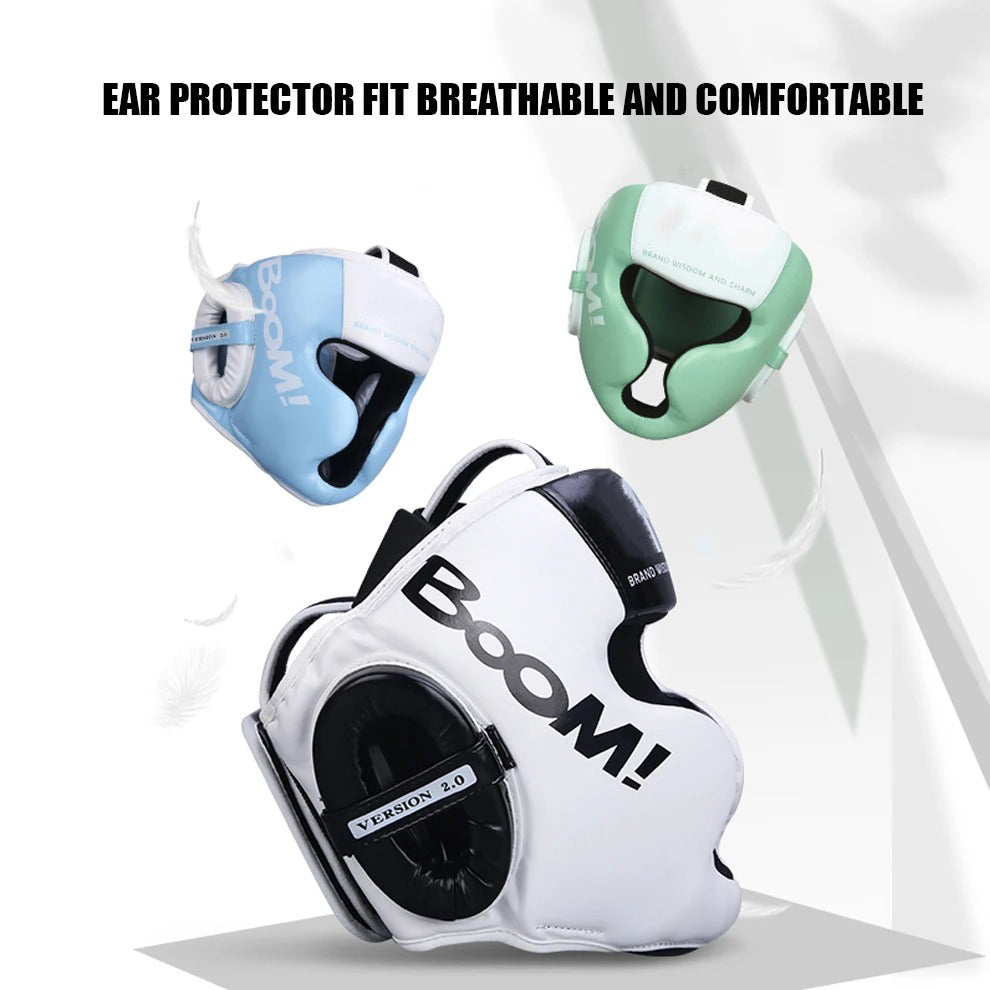 Premium Kickboxing Helmet – MMA Headgear, Karate, Muay Thai, Boxing, Sanda Training Protection for Adults & Kids, Adjustable, Comfortable & Durable - StrengthXPhysiotherapy