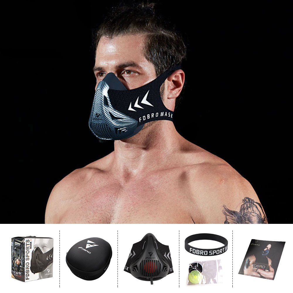 Premium Sports Mask for Running, Cycling, Gym & High Altitude Training – Cardio Workout Conditioning Mask, Air Filtration,