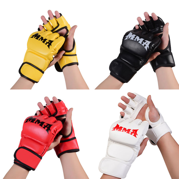 Premium Boxing Gloves for Adults – Professional Combat Training Gloves for Muay Thai, MMA, Kickboxing, & Sanda – Half 