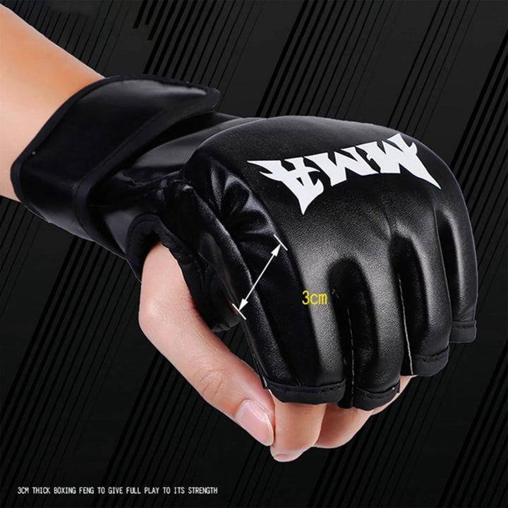 Premium Boxing Gloves for Adults – Professional Combat Training Gloves for Muay Thai, MMA, Kickboxing, & Sanda – Half 