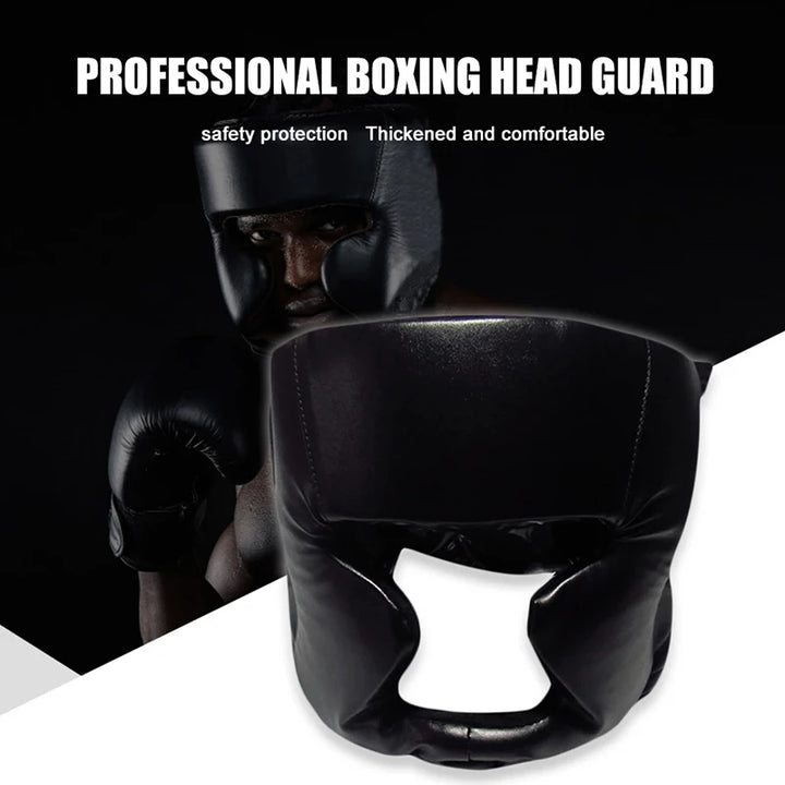 Premium Boxing Headgear for Children & Adults – Karate, Muay Thai, MMA, Sanda Training Safety Helmet, PU Leather, Adjustable