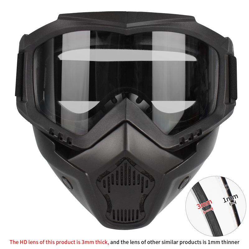 Premium Motorcycle Skull Mouth Mask with UV Protection – Tactical Off-Road Riding Goggles, Windproof, Dust-Proof, Anti-Glare 