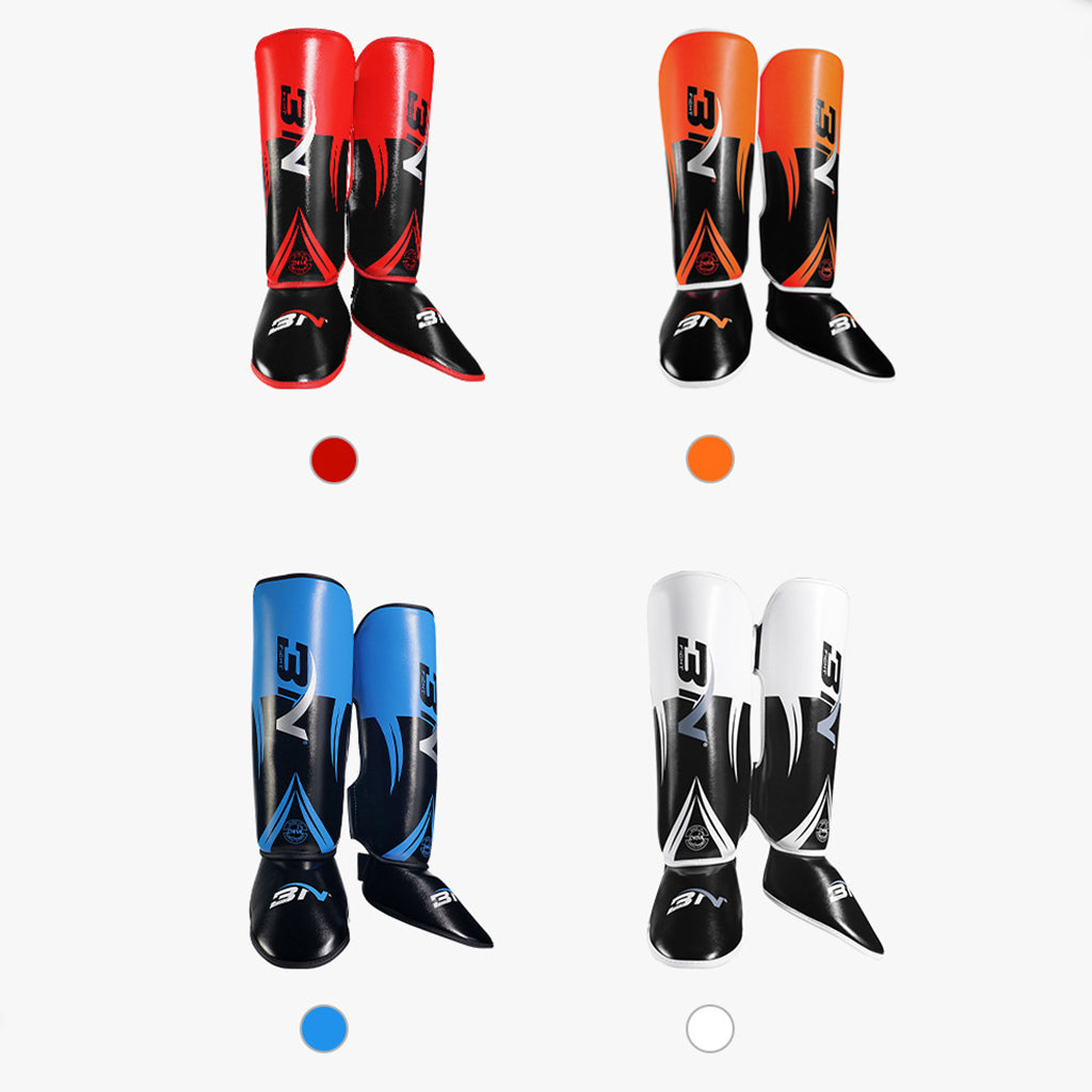 Premium Muay Thai Leg Protectors – High Quality Sanda Fighting Combo with Thickened Back Guard, Durable Leg Guards 