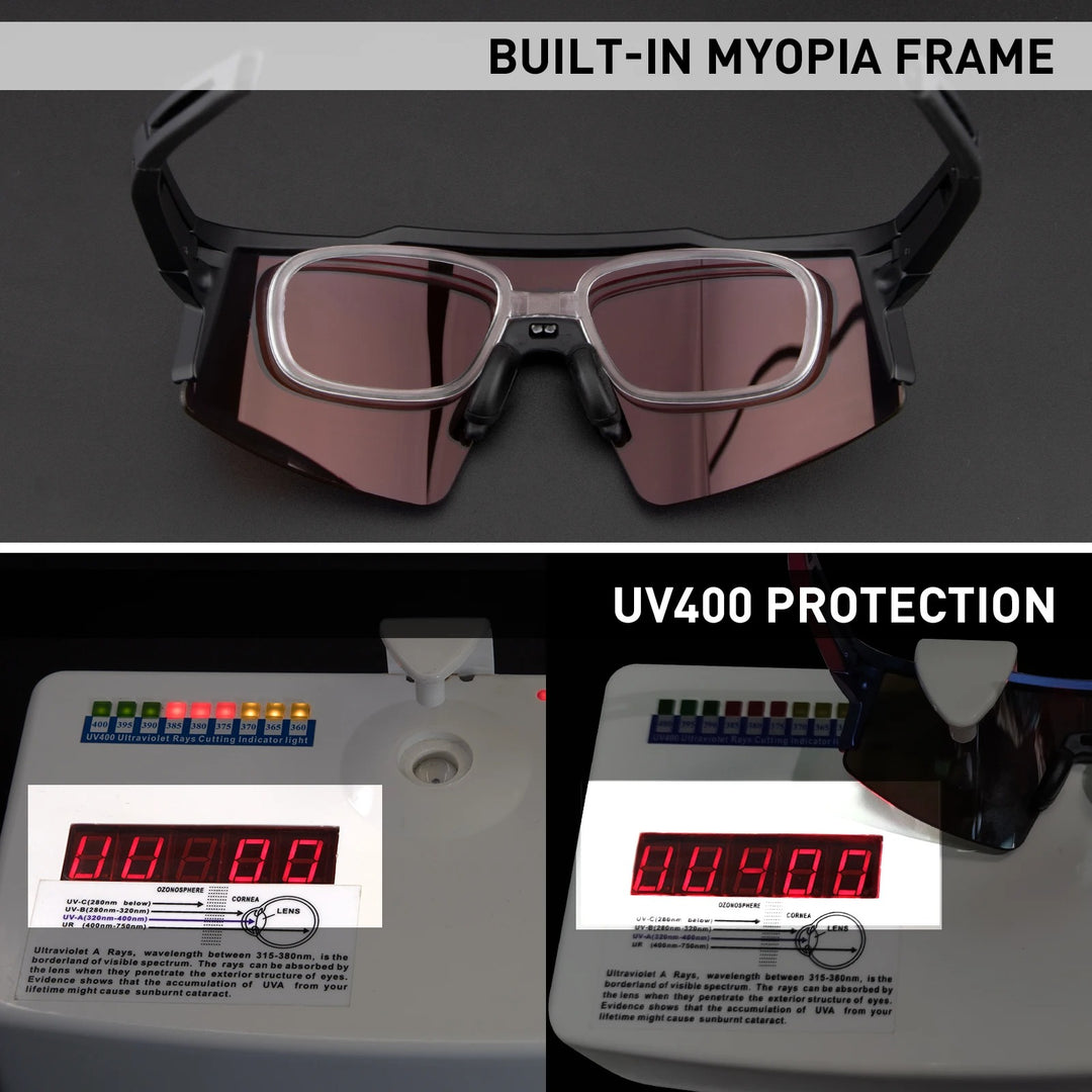 Premium Polarized Cycling Sunglasses – UV400 Protection, TR90 Frame, MTB & Bike Eyewear for Men & Women, Outdoor Sports Goggles with 1 or 4 Lens Options - StrengthXPhysiotherapy