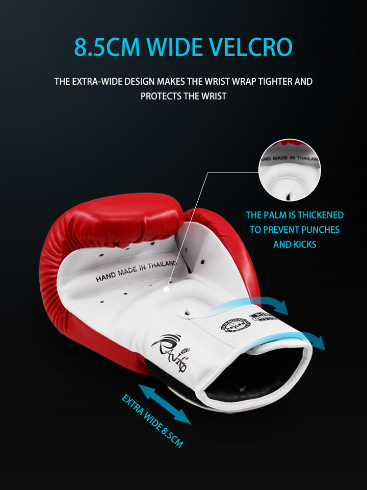 Premium Muay Thai Boxing Gloves – High Quality Kickboxing & MMA Training Gloves for Men, Durable Martial Arts Gear for Combat