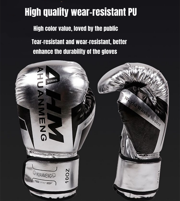 Premium Boxing Gloves for Men & Women – High Quality Leather, Durable Combat Gloves for MMA, Muay Thai, Karate & Sanda 