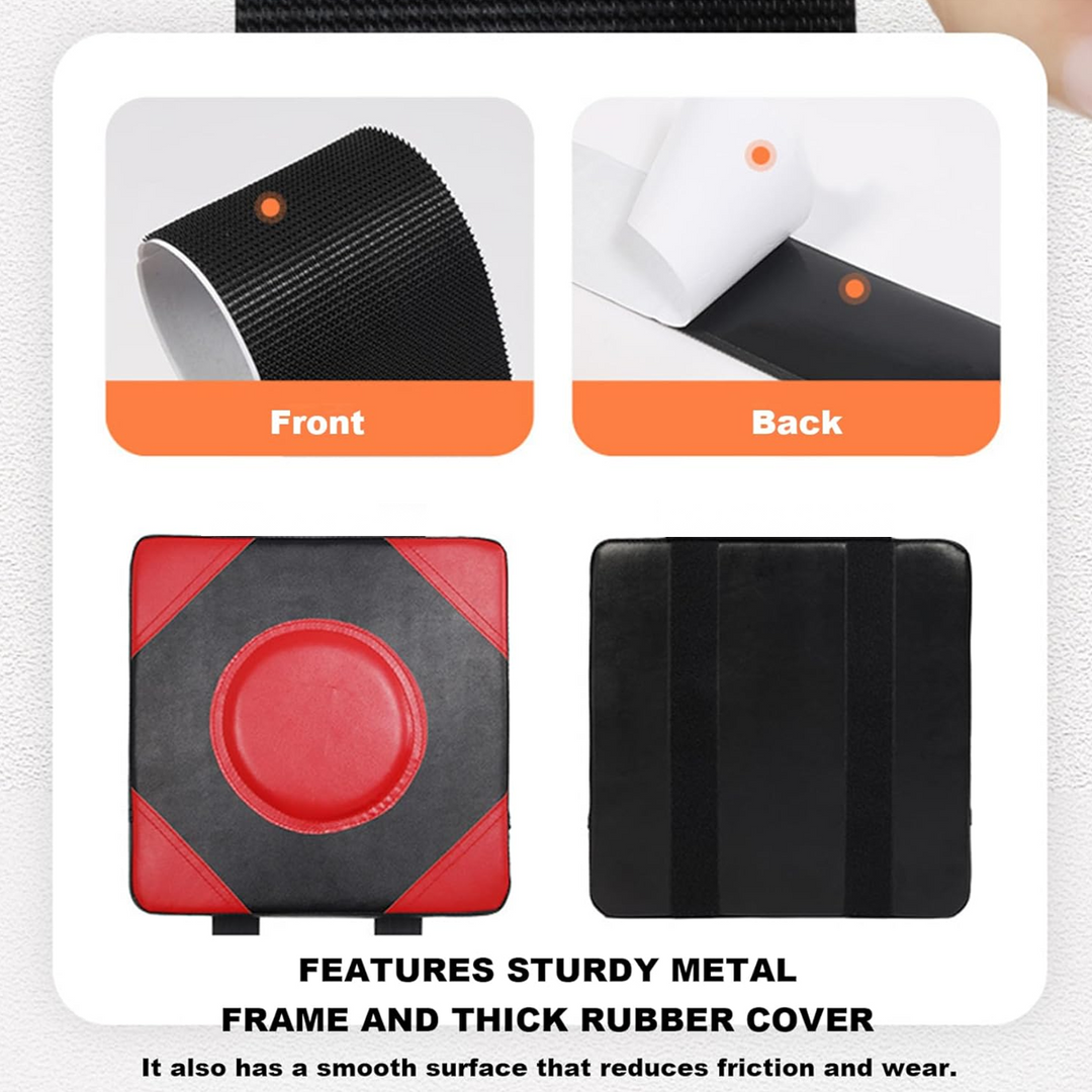 Premium Leather Wall Focus Pads – Adjustable Height Boxing & Muay Thai Target – Durable Foam Padding for Safe Impact – Ideal 