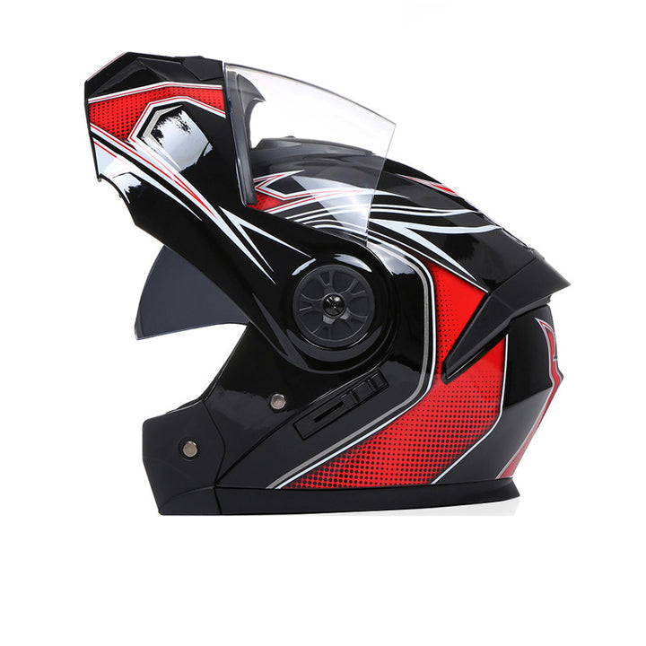 Premium Full Face Motorcycle Helmet - DOT & ECE Certified, Double Lens, Inner Sun Visor, Lightweight ABS Shell Removable Nose