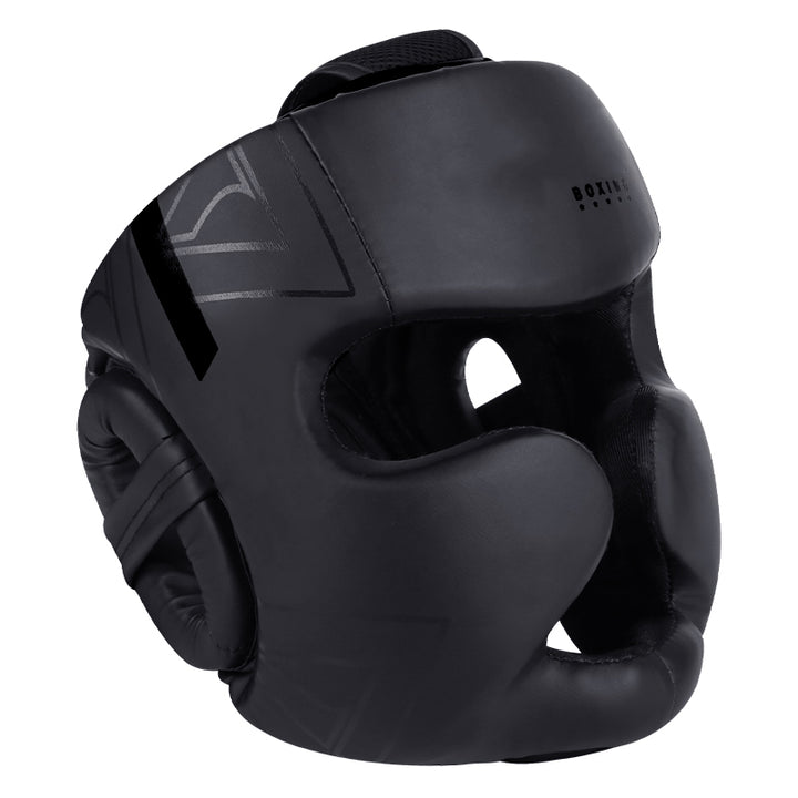 Premium Kickboxing Helmet – Full Face Muay Thai, MMA, Karate, Sanda Training Headgear, PU Leather, Protective Guard for Men & Women, Adjustable Sizes S/M/L - StrengthXPhysiotherapy