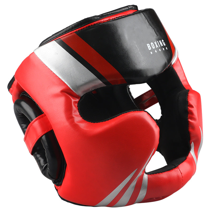 Premium Kickboxing Helmet – Full Face Muay Thai, MMA, Karate, Sanda Training Headgear, PU Leather, Protective Guard for Men & Women, Adjustable Sizes S/M/L - StrengthXPhysiotherapy