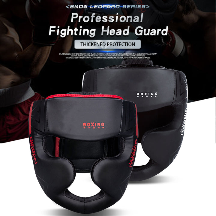 Premium Kickboxing Helmet – Full Face Muay Thai, MMA, Karate, Sanda Training Headgear, PU Leather, Protective Guard for Men & Women, Adjustable Sizes S/M/L - StrengthXPhysiotherapy