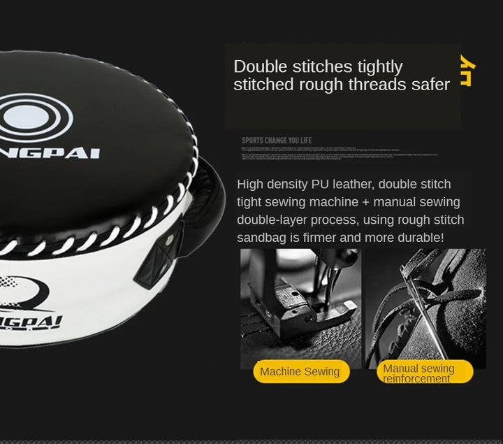 Premium High-Quality Boxing Target Shield – Large Round PU Focus Pad for Karate, Taekwondo, Kickboxing & Martial Arts Training – Hand & Foot Training Mat - StrengthXPhysiotherapy