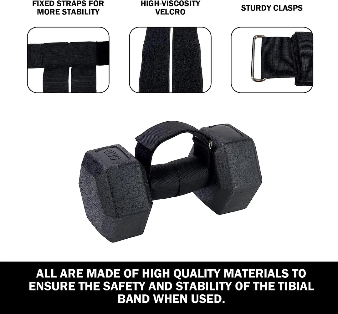 Premium Dumbbell Ankle Straps – Adjustable Foot Bands for Tibialis Training, Leg Strengthening, Weight Lifting, Fitness